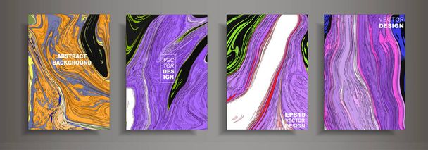Design moderno A4.Texture marmo astratto di colorate vernici liquide luminose. Spruzzi vernici di tendenze. Presentazioni di design usate, stampa, volantino, biglietti da visita, inviti, calendari, siti, packaging, copertina
 - Vettoriali, immagini