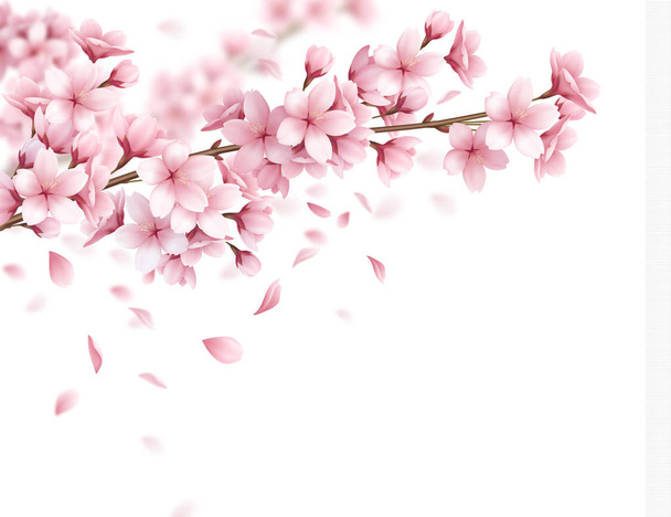 Sakura reális háttér - Vektor, kép