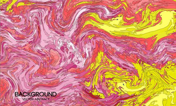 Modern design A4.Abstract marble texture of colored bright liquid paints.Splash trends paints.Used design presentations, print,flyer,business cards,invitations, calendars,sites, packaging,cover. - Vector, Image