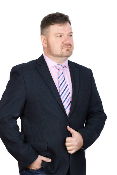 Portrait of a man in a suit with a beard. Isolate - Fotó, kép