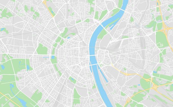 Colonia, Alemania mapa de calle en el centro
 - Vector, imagen