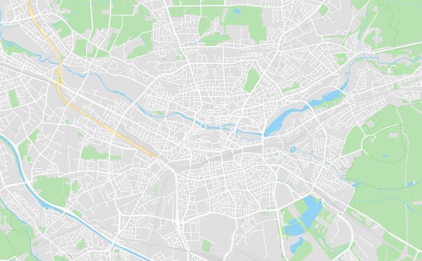 ニュルンベルク、ドイツ ダウンタウン地図 - ベクター画像