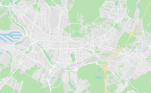 Karlsruhe, Almanya şehir sokak haritası - Vektör, Görsel