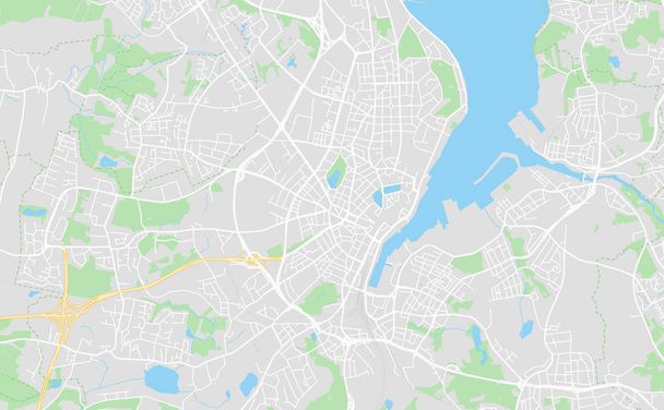 Kiel, Alemania mapa de calle en el centro
 - Vector, imagen