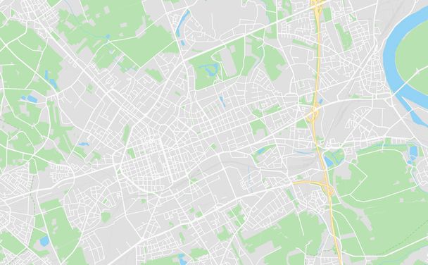 Krefeld, Allemagne carte de la rue
 - Vecteur, image