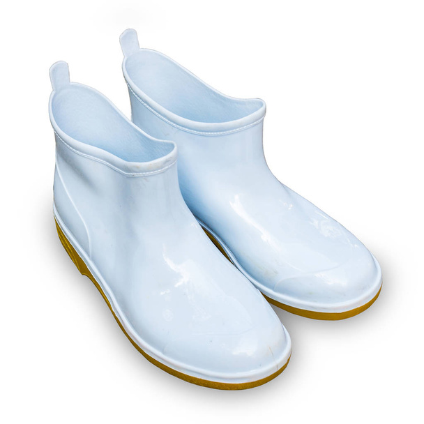 White boots isolated on  white background with clipping path - Photo, Image