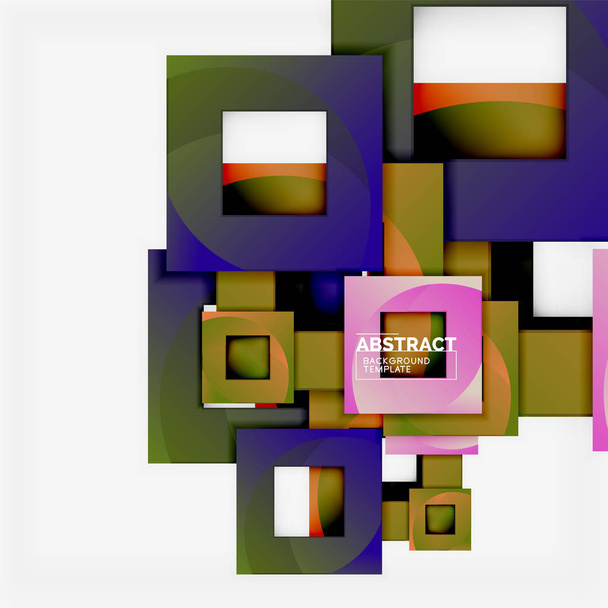 Composición cuadrada de color con texto. Fondo abstracto geométrico
 - Vector, imagen