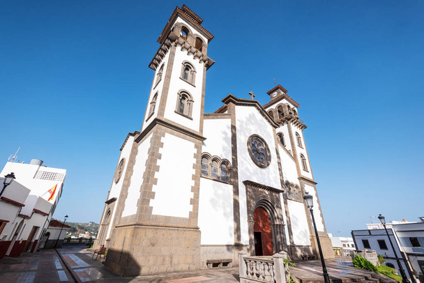 Kerk van onze Vrouwe van Candelaria in Moya, eiland Gran Canaria, Spanje. - Foto, afbeelding