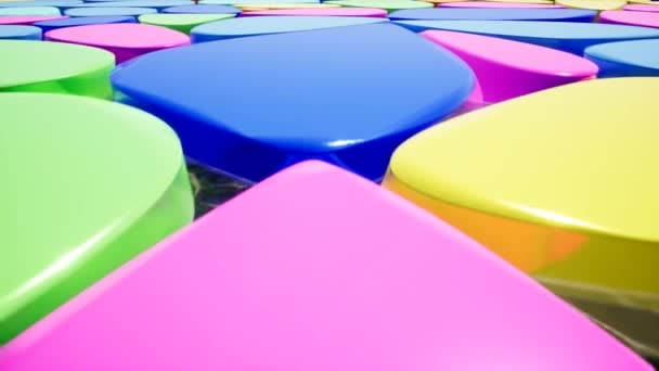 Цветные кусочки пластика на воде
 - Кадры, видео