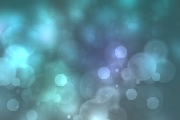Abstract underwater illustration. Nice abstract turquoise blue bokeh circles from unterwater bubbles. Beautiful turquoise blue texture. - Photo, image