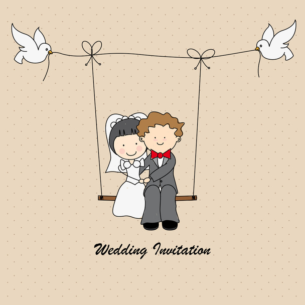 wedding invitation - Vector, afbeelding