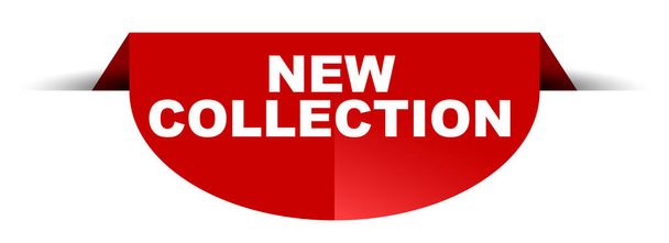 vector rojo banner redondo nueva colección
 - Vector, Imagen