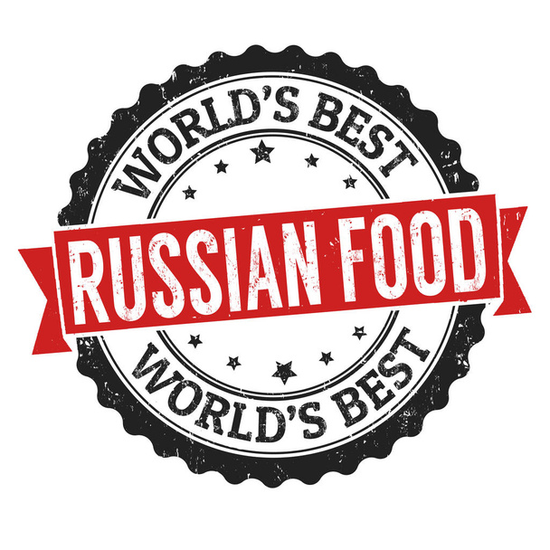 Orosz élelmiszer jel vagy bélyegző - Vektor, kép