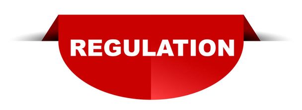 Roter Vektor runde Banner Regulierung - Vektor, Bild