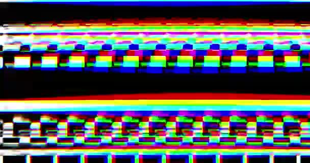 soyut multi renk gerçekçi ekran aksaklık titreşen, - Video, Çekim