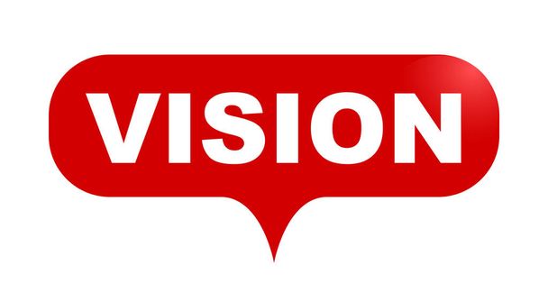 Vision einer roten Vektorblase - Vektor, Bild