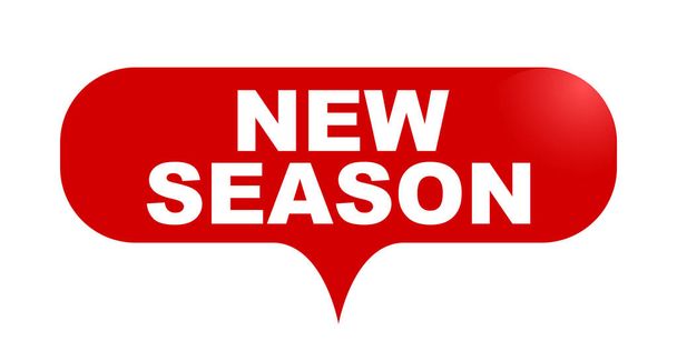 Kırmızı vektör kabarcık afiş yeni sezon - Vektör, Görsel