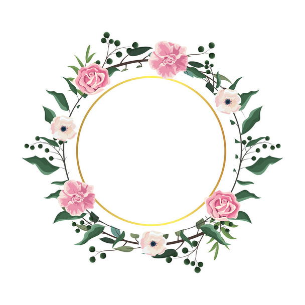 Spring floral frame - Διάνυσμα, εικόνα