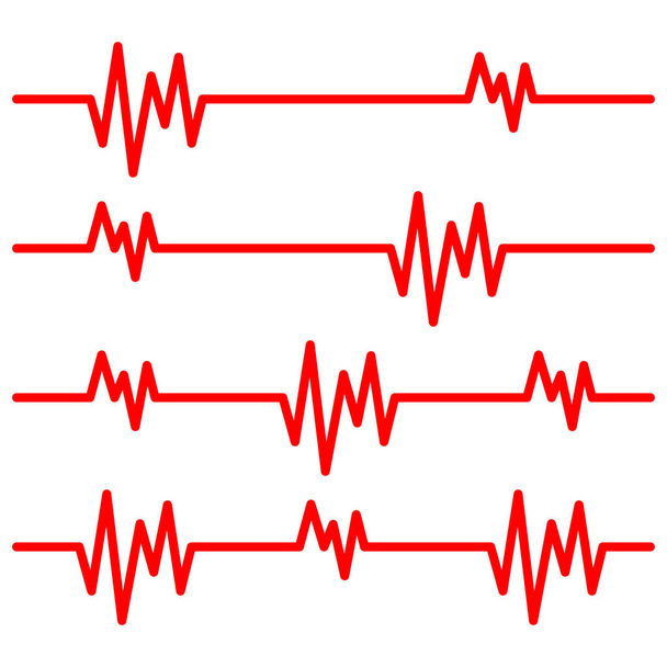 Heartbeat icos. Vector illustration. - Vector, Image