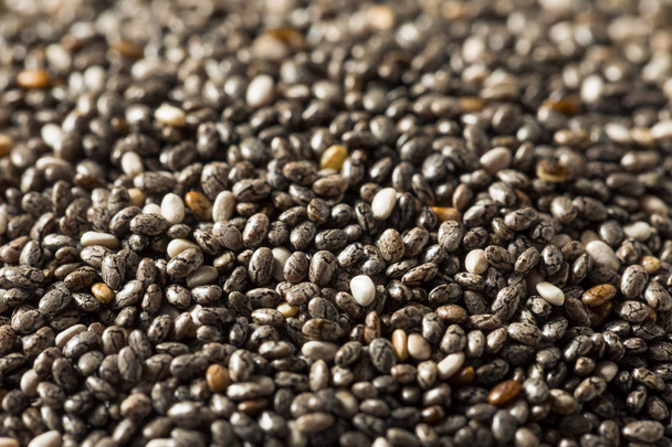 Raw Organic Black Chia Seeds - Zdjęcie, obraz