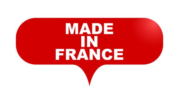 червоний векторний банер з бульбашкою зроблений у Франції
 - Вектор, зображення
