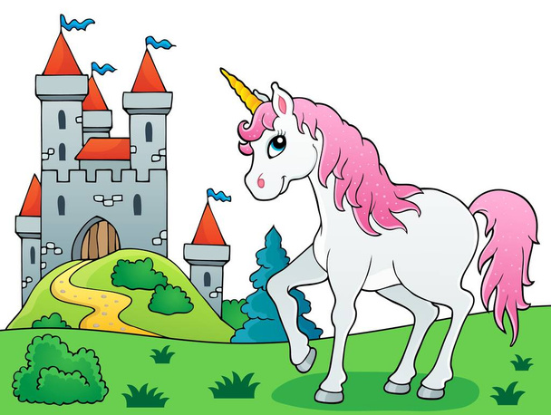 Sprookje unicorn thema afbeelding 6 - Vector, afbeelding