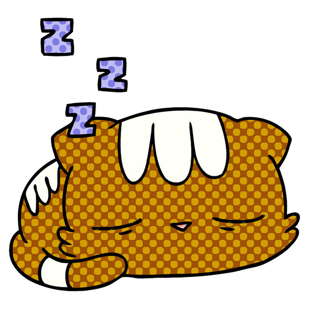 Karikatur der niedlichen Kawaii-Katze - Vektor, Bild