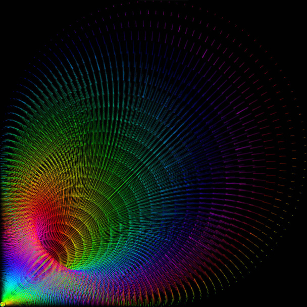 Background of color strokes in the form of a spiral tunnel, portal. - Vector, Image