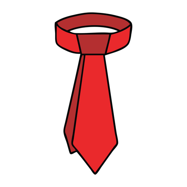 hand drawn quirky cartoon neck tie - Vector, Image
