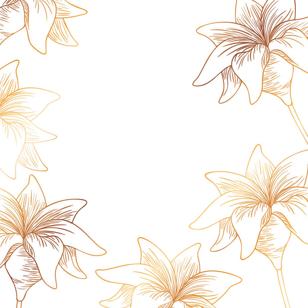 pattern flowers and leafs isolated icon - Vector, Image