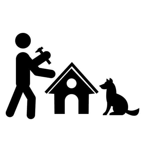 Ideologia suunnittelu koira talo
  - Vektori, kuva
