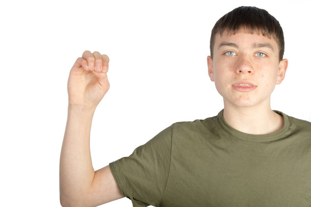 Американский жестовый язык с одной стороны
 - Фото, изображение