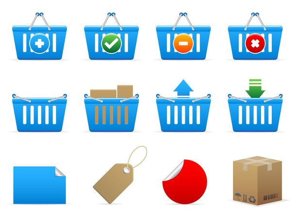 Shopping baskets - Vector, Image
