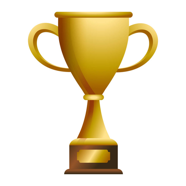 Trophy cup award on wooden box - Vektor, obrázek