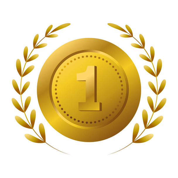 Eerste plaats award symbool - Vector, afbeelding