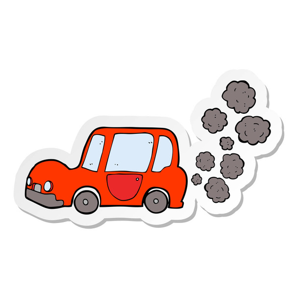 pegatina de un coche de dibujos animados
 - Vector, Imagen