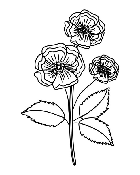 Fiore con disegno di foglie
 - Vettoriali, immagini