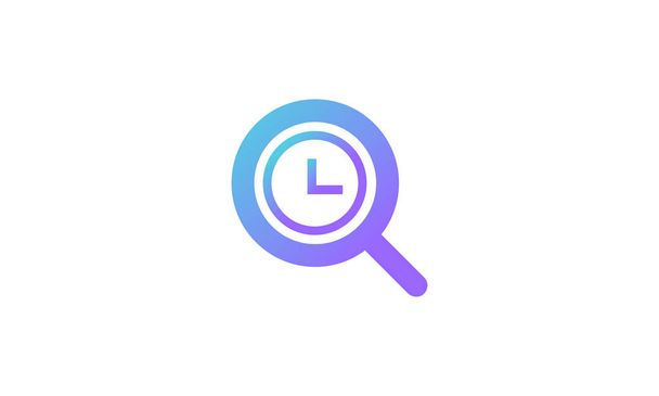 vector icon. search and time icon concept. modern gradient style - Vector, Image