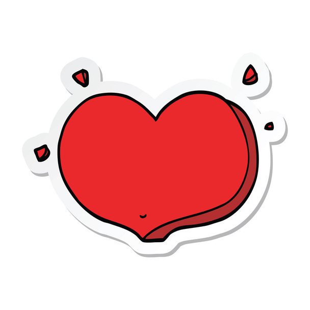 nálepka srdce láskou kreslený - Vektor, obrázek