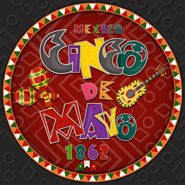 vektori suunnittelu pyöreä koriste _ 2 _ on Meksikon teema celebratin
 - Vektori, kuva