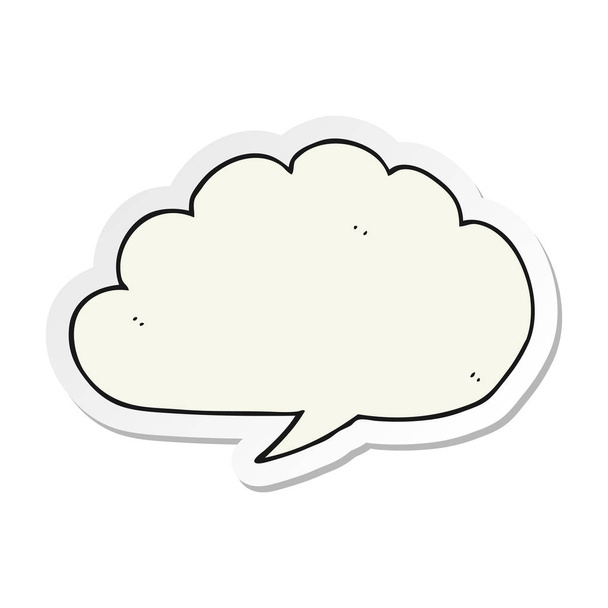 pegatina de una burbuja de discurso de nube de cartón
 - Vector, Imagen