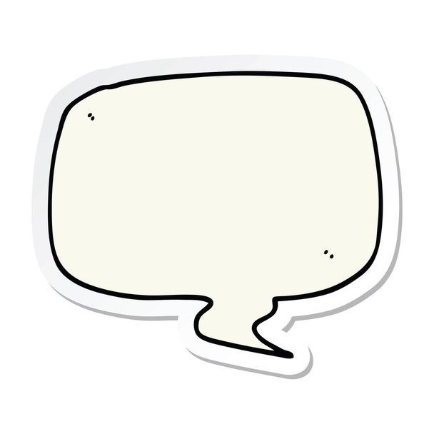 sticker of a cartoon speech bubble - Vector, Image