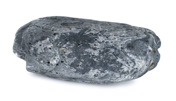 Piedra de roca aislada sobre fondo blanco con camino de recorte
 - Foto, imagen
