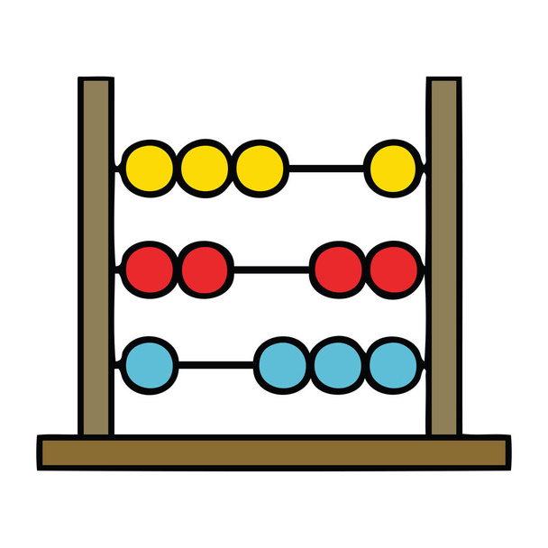 schattige cartoon van een wiskunde-abacus - Vector, afbeelding