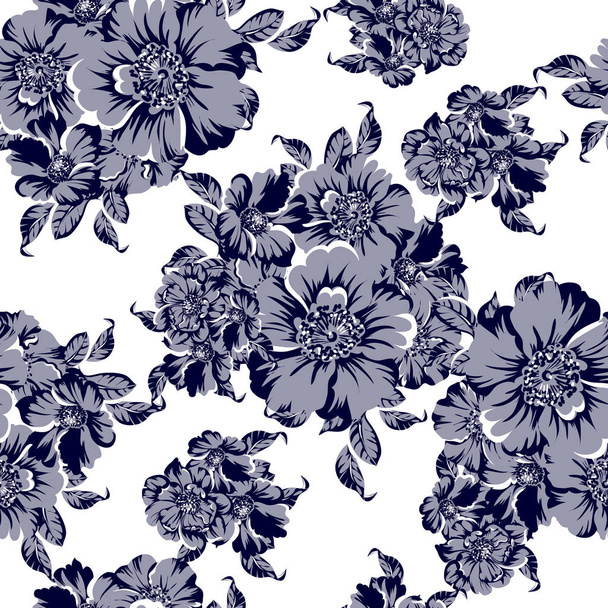 vintage flowers pattern - Vektor, obrázek
