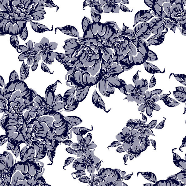 vintage flowers pattern - Vektori, kuva