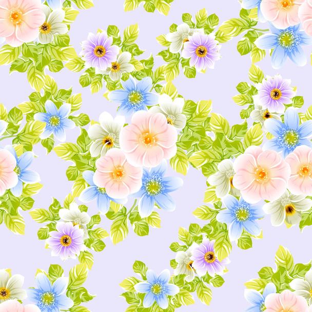 bright flowers pattern - Vektör, Görsel