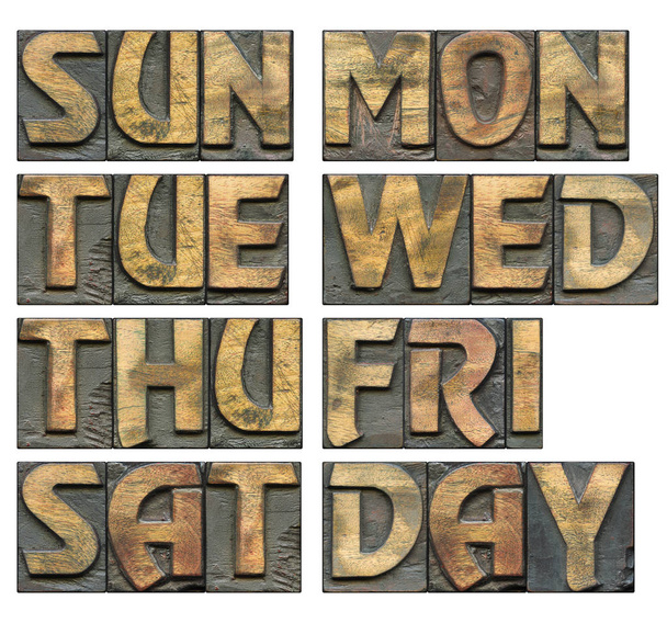 weekdays set wooden - Photo, Image