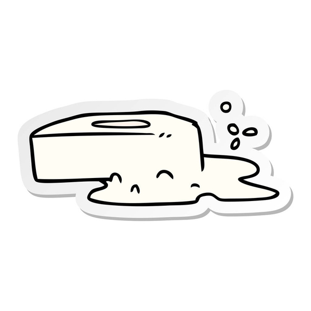 ručně tažené nálepka kreslený doodle probublání mýdla - Vektor, obrázek