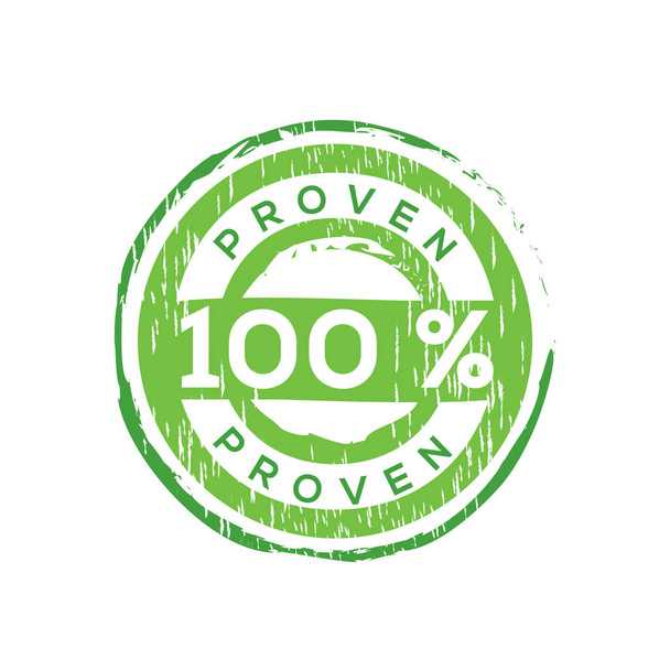 100 Prozent Provenienz - Grunge stamp.vector Abbildung. Bewährtes Vektor-Emblem - Vektor, Bild